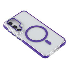 Für Samsung Galaxy S25 / S24 Magnetische Hülle TPU Acryl Klare Telefonrückseite mit Linsenschutz Kickstand 