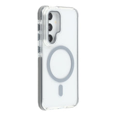 For Samsung Galaxy S25+  /  S24+ Magnetic Case TPU Acrylic Clear Phone Back Cover with Lens Protector Kickstand