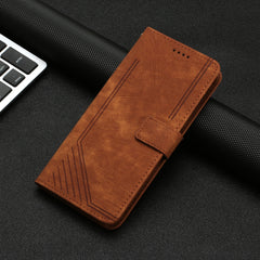 Für Samsung Galaxy S25 FE Stand Case Aufgedruckte Linien Leder Telefonabdeckung 