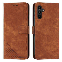 Für Samsung Galaxy S25 FE Stand Case Aufgedruckte Linien Leder Telefonabdeckung 