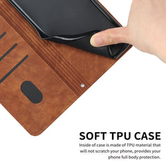 Für Samsung Galaxy S25 FE Stand Case Aufgedruckte Linien Leder Telefonabdeckung 
