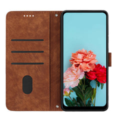 Für Samsung Galaxy S25 FE Stand Case Aufgedruckte Linien Leder Telefonabdeckung 