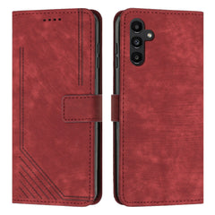 Für Samsung Galaxy S25 FE Stand Case Aufgedruckte Linien Leder Telefonabdeckung 