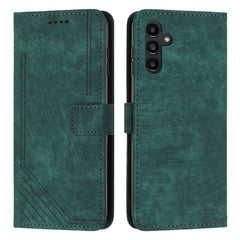 Für Samsung Galaxy S25 FE Stand Case Aufgedruckte Linien Leder Telefonabdeckung 