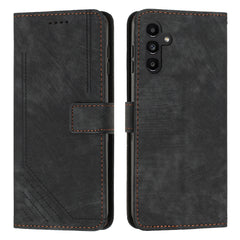 Für Samsung Galaxy S25 FE Stand Case Aufgedruckte Linien Leder Telefonabdeckung 