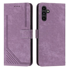 Für Samsung Galaxy S25 FE Stand Case Aufgedruckte Linien Leder Telefonabdeckung 