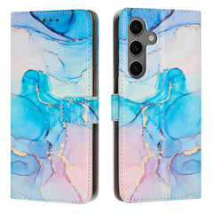 For Samsung Galaxy S25 FE Stand Case Marble Pattern PU Leather Wallet Phone Cover