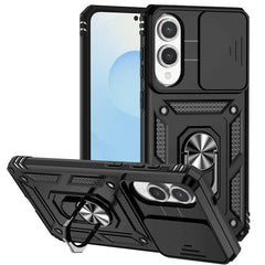 For Samsung Galaxy S25 Edge Case PC + TPU Phone Cover with Lens Protection Kickstand