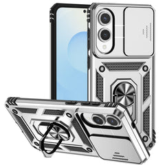 For Samsung Galaxy S25 Edge Case PC + TPU Phone Cover with Lens Protection Kickstand