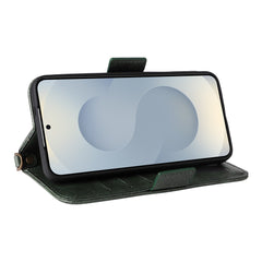 Für Samsung Galaxy S25 Ledertasche Magnetverschluss Brieftasche Stand Telefonabdeckung mit Umhängegurt 