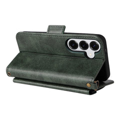 Für Samsung Galaxy S25 Ledertasche Magnetverschluss Brieftasche Stand Telefonabdeckung mit Umhängegurt 