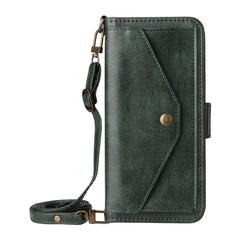 Für Samsung Galaxy S25 Ledertasche Magnetverschluss Brieftasche Stand Telefonabdeckung mit Umhängegurt 