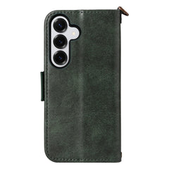 Für Samsung Galaxy S25 Ledertasche Magnetverschluss Brieftasche Stand Telefonabdeckung mit Umhängegurt 