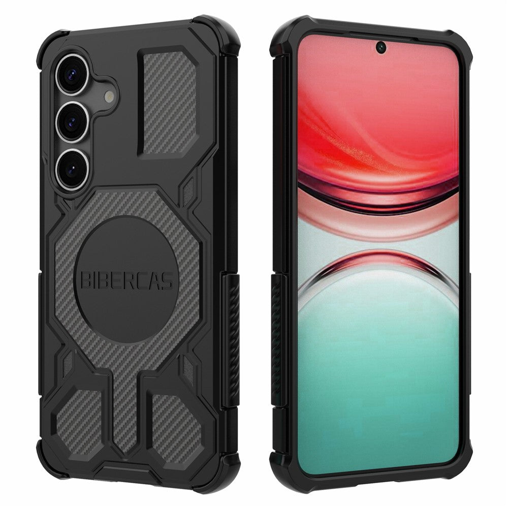 BIBERCAS J-16 Series For Samsung Galaxy S25 Magnetic Case Anti Drop TPU + PC Phone Cover - TechGearPal