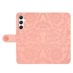 Étui portefeuille à rabat en cuir avec dragonne pour Samsung Galaxy S25 FE, motif floral 