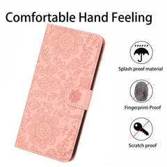 Étui portefeuille à rabat en cuir avec dragonne pour Samsung Galaxy S25 FE, motif floral 