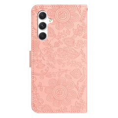 Étui portefeuille à rabat en cuir avec dragonne pour Samsung Galaxy S25 FE, motif floral 