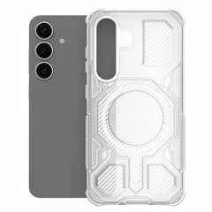BIBERCAS J-16 Transparent Series für Samsung Galaxy S25 Hülle Kompatibel mit MagSafe TPU + PC Telefonabdeckung 