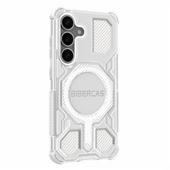 BIBERCAS J-16 Transparent Series für Samsung Galaxy S25 Hülle Kompatibel mit MagSafe TPU + PC Telefonabdeckung 