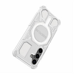 BIBERCAS J-16 Transparent Series für Samsung Galaxy S25 Hülle Kompatibel mit MagSafe TPU + PC Telefonabdeckung 