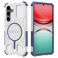 BIBERCAS J-16 Transparent Series For Samsung Galaxy S25+ Case Compatible with MagSafe TPU + PC Phone Cover