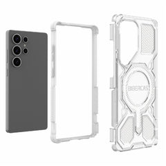 BIBERCAS J-16 Transparent Series für Samsung Galaxy S25 Ultra Hülle Kompatibel mit MagSafe TPU + PC Telefonabdeckung 