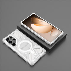 BIBERCAS J-16 Transparent Series für Samsung Galaxy S25 Ultra Hülle Kompatibel mit MagSafe TPU + PC Telefonabdeckung 