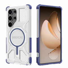 BIBERCAS J-16 Transparent Series für Samsung Galaxy S25 Ultra Hülle Kompatibel mit MagSafe TPU + PC Telefonabdeckung 