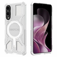 BIBERCAS J-16 Transparent Series For Samsung Galaxy S25 Edge Case Compatible with MagSafe TPU + PC Phone Cover
