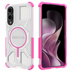 BIBERCAS J-16 Transparent Series For Samsung Galaxy S25 Edge Case Compatible with MagSafe TPU + PC Phone Cover