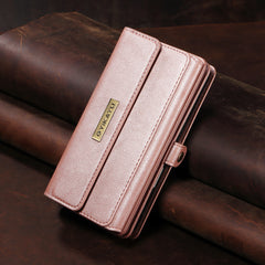For Samsung Galaxy S25 Edge Case YIKATU YK-008 Zipper Wallet Leather Phone Cover with Shoulder Strap