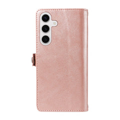 Für Samsung Galaxy S25 / Galaxy S24 Hülle YIKATU YK-008 Reißverschluss Brieftasche Leder Handyhülle mit Schultergurt 