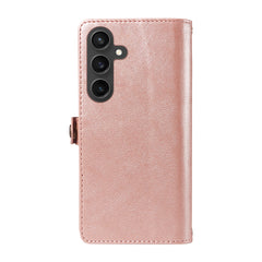For Samsung Galaxy S23 FE Case YIKATU YK-008 Zipper Wallet Leather Phone Cover with Shoulder Strap