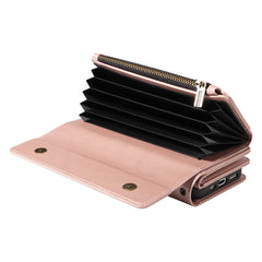 For Samsung Galaxy S23 FE Case YIKATU YK-008 Zipper Wallet Leather Phone Cover with Shoulder Strap