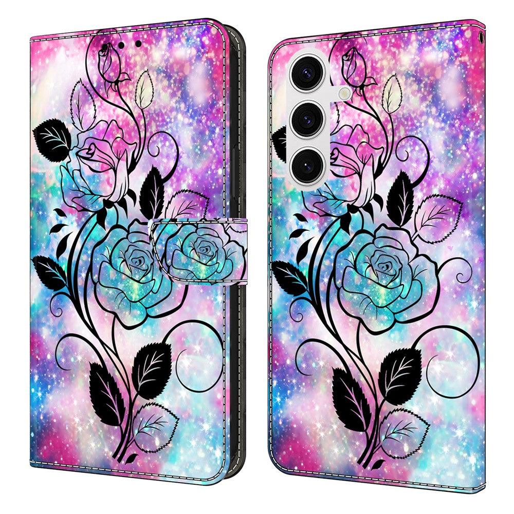 For Samsung Galaxy S25+ Wallet Case Pattern Printing PU Leather Flip Stand Phone Cover