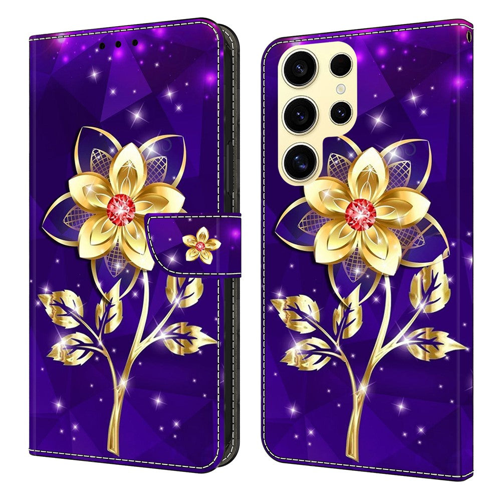 For Samsung Galaxy S25 Ultra Wallet Case Pattern Printing PU Leather Flip Stand Phone Cover - TechGearPal