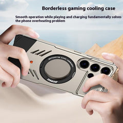 DYONG For Samsung Galaxy S25 Ultra Metal Case Frameless Hollow Heat Dissipation Phone Cover with Kickstand