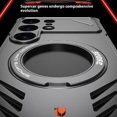 DYONG For Samsung Galaxy S25 Ultra Metal Case Frameless Hollow Heat Dissipation Phone Cover with Kickstand