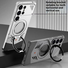 DYONG For Samsung Galaxy S25 Ultra Metal Case Frameless Hollow Heat Dissipation Phone Cover with Kickstand