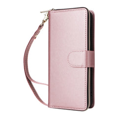 For Samsung Galaxy A17 5G / A26 5G Case 9 Card Slots Zipper Pocket PU Leather Phone Cover with Wrist Strap