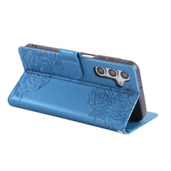 Étui portefeuille en cuir PU pour Samsung Galaxy S25 FE, motif fleur de rose, avec 3 emplacements pour cartes et dragonne 