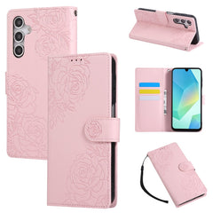 Étui portefeuille en cuir PU pour Samsung Galaxy S25 FE, motif fleur de rose, avec 3 emplacements pour cartes et dragonne 