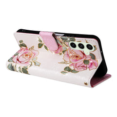 Étui en cuir à motif floral pour Samsung Galaxy S25 FE, avec dragonne et blocage RFID 