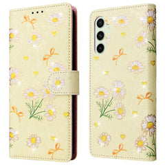 Étui en cuir à motif floral pour Samsung Galaxy S25 FE, avec dragonne et blocage RFID 
