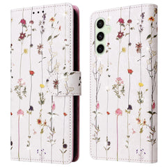 Étui en cuir à motif floral pour Samsung Galaxy S25 FE, avec dragonne et blocage RFID 