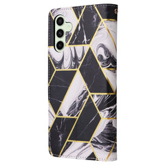 Für Samsung Galaxy S25 FE Hülle Lackierte Marmormuster Leder Handyhülle mit Handschlaufe 