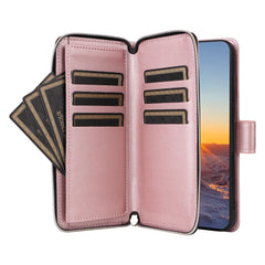 For Samsung Galaxy S25 FE Case Zipper Wallet Rhombus PU Leather Crossbody Phone Cover
