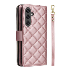 For Samsung Galaxy S25 FE Case Zipper Wallet Rhombus PU Leather Crossbody Phone Cover