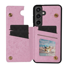 For Samsung Galaxy S25 FE Case Flower Leather TPU RFID Blocking Phone Cover Card Slots