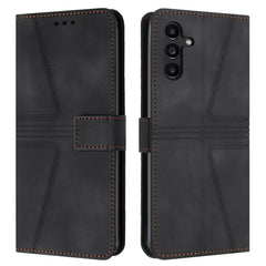 Für Samsung Galaxy S25 FE Hülle Dreieck Aufdruck Anti-Scratch Telefon Brieftasche Abdeckung 